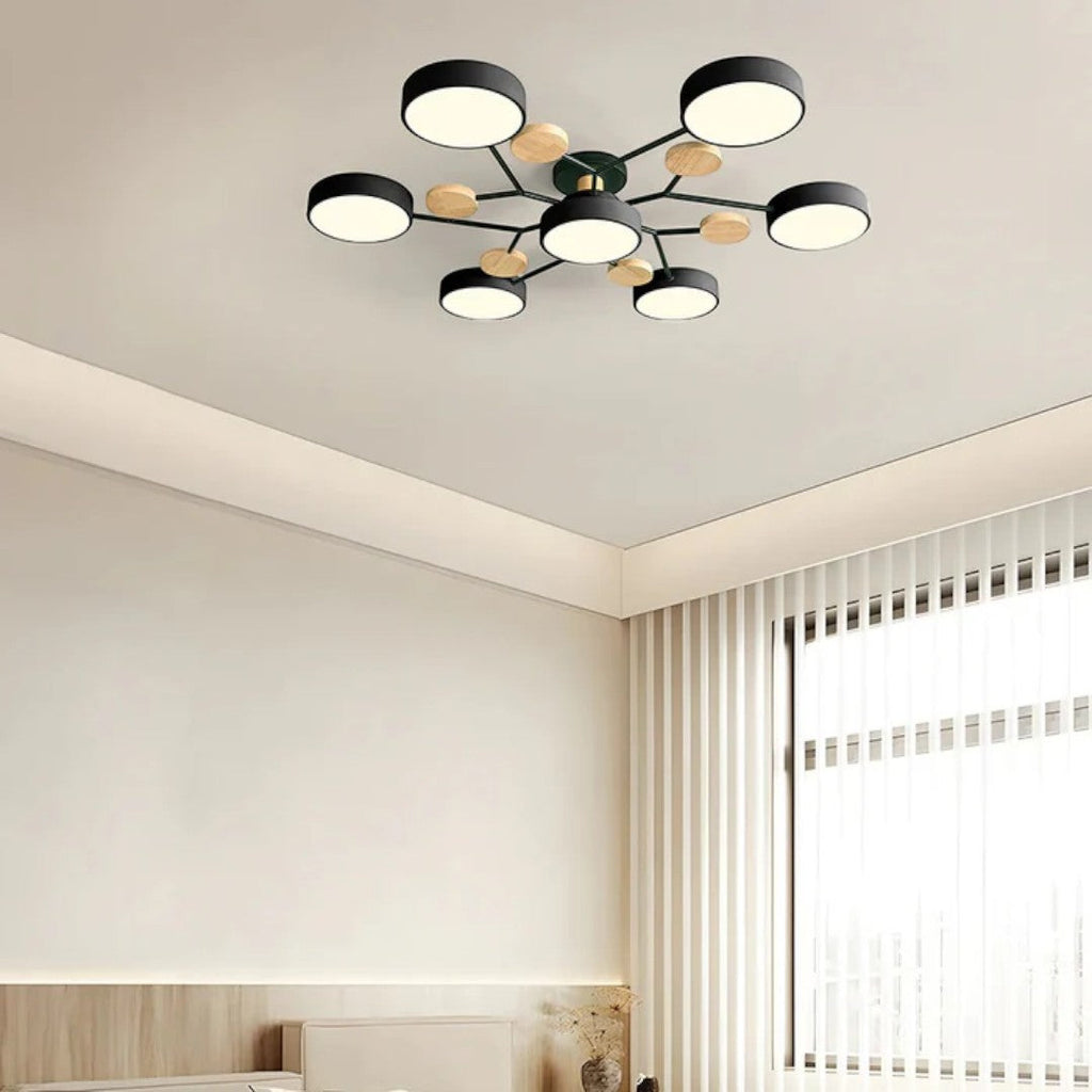 Plafonnier LED Ronde Moderne – Éclairage Puissant avec Plusieurs Points de Lumière
