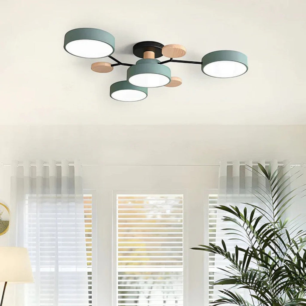 Plafonnier LED Ronde Moderne – Éclairage Puissant avec Plusieurs Points de Lumière