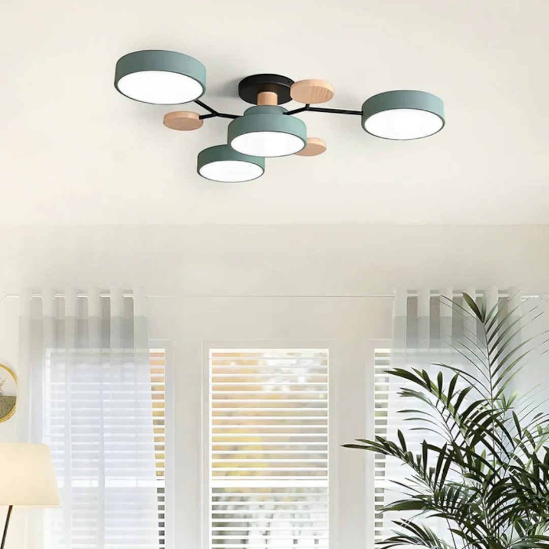 Plafonnier LED Ronde Moderne – Éclairage Puissant avec Plusieurs Points de Lumière
