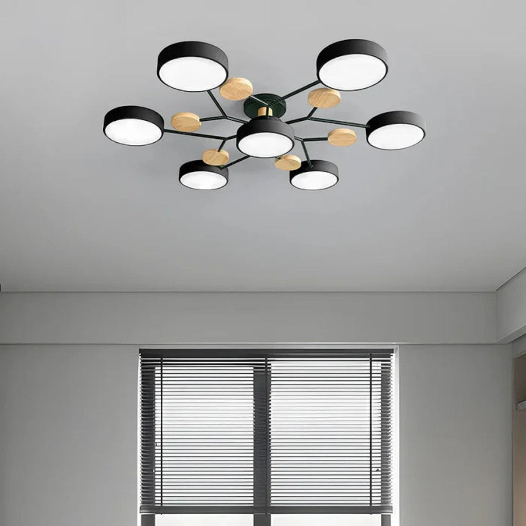 Plafonnier LED Ronde Moderne – Éclairage Puissant avec Plusieurs Points de Lumière