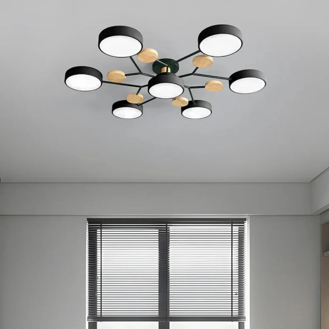 Plafonnier LED Ronde Moderne – Éclairage Puissant avec Plusieurs Points de Lumière
