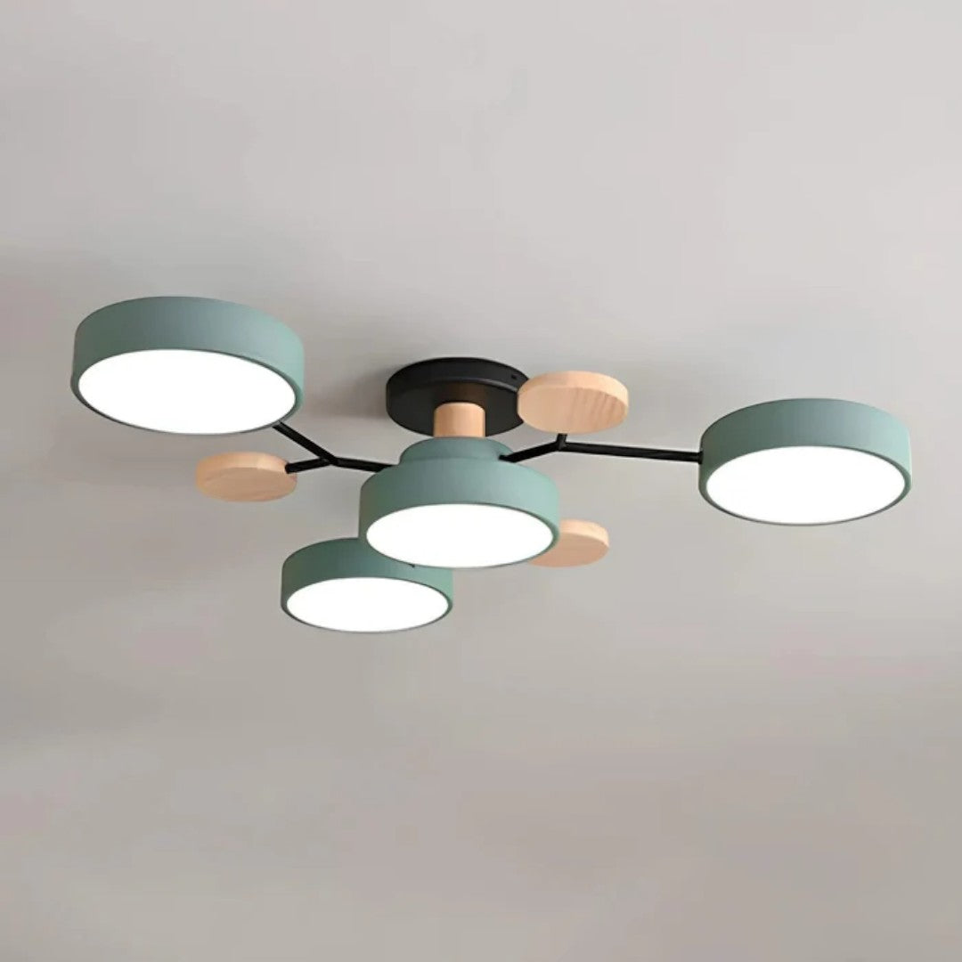 Plafonnier LED Ronde Moderne – Éclairage Puissant avec Plusieurs Points de Lumière