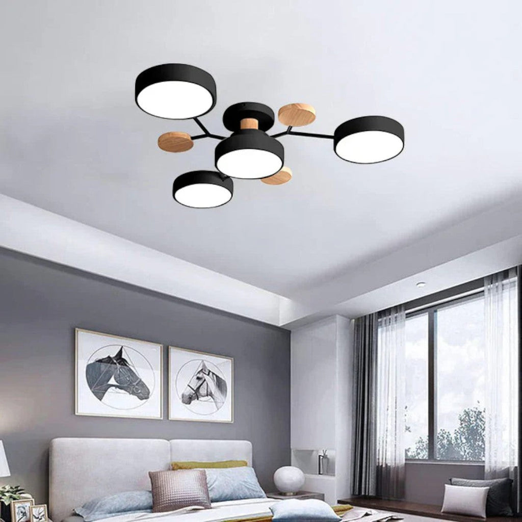 Plafonnier LED Ronde Moderne – Éclairage Puissant avec Plusieurs Points de Lumière