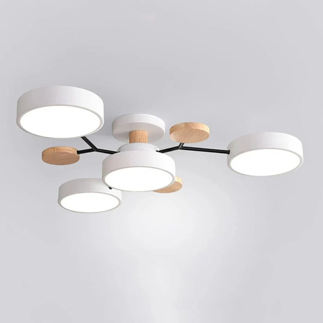 Plafonnier LED Ronde Moderne – Éclairage Puissant avec Plusieurs Points de Lumière