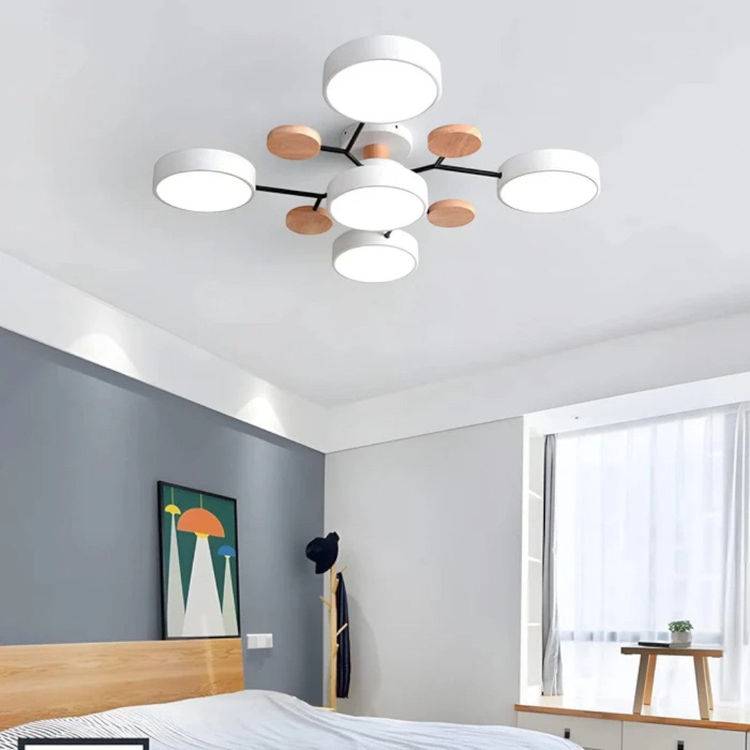 Plafonnier LED Ronde Moderne – Éclairage Puissant avec Plusieurs Points de Lumière
