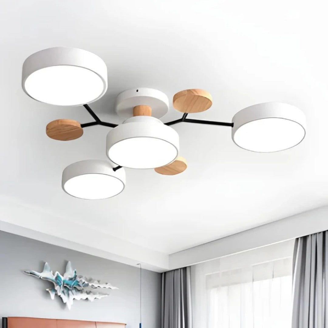 Plafonnier LED Ronde Moderne – Éclairage Puissant avec Plusieurs Points de Lumière
