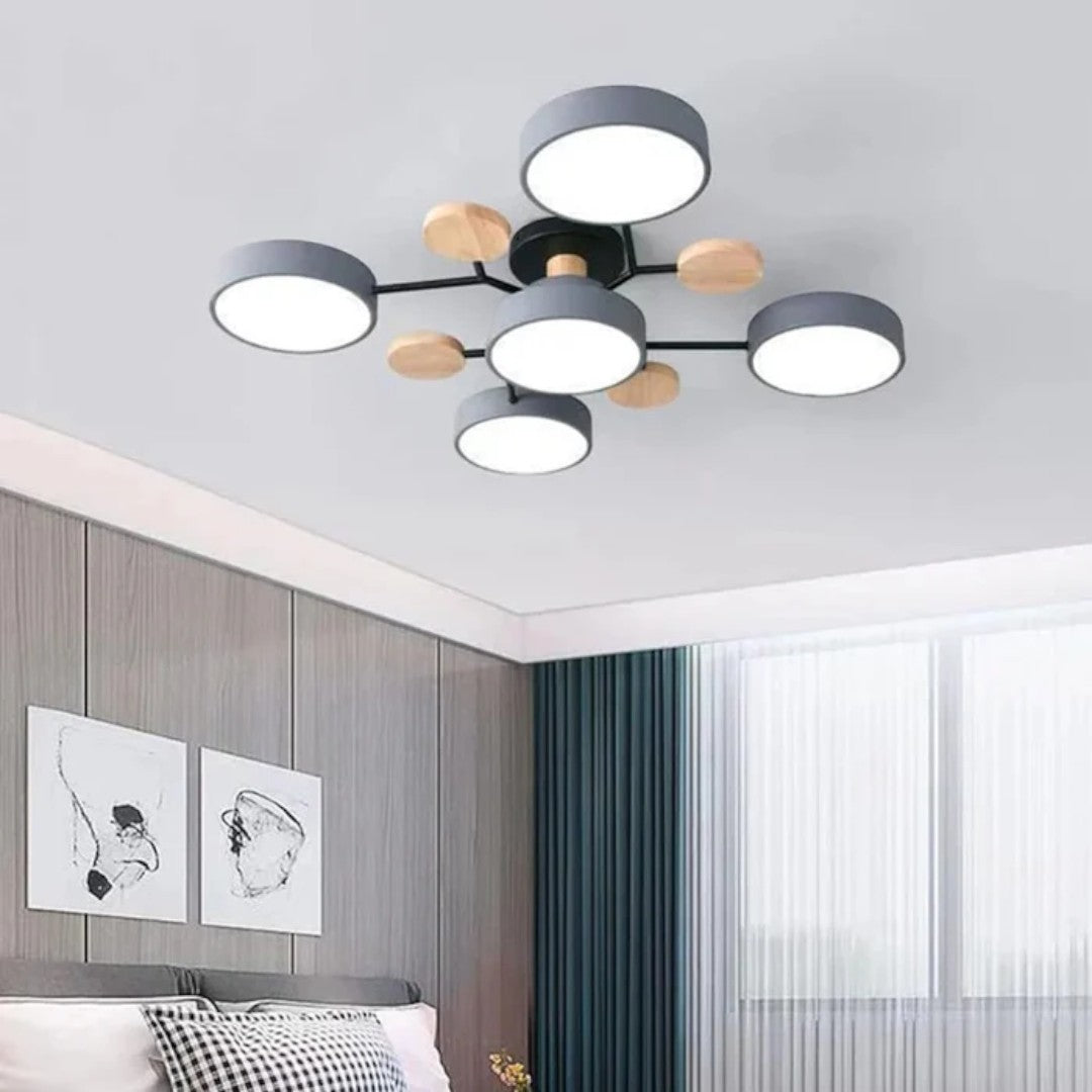 Plafonnier LED Ronde Moderne – Éclairage Puissant avec Plusieurs Points de Lumière