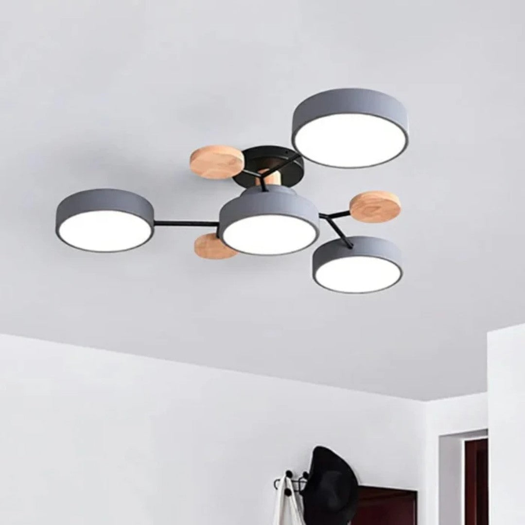 Plafonnier LED Ronde Moderne – Éclairage Puissant avec Plusieurs Points de Lumière
