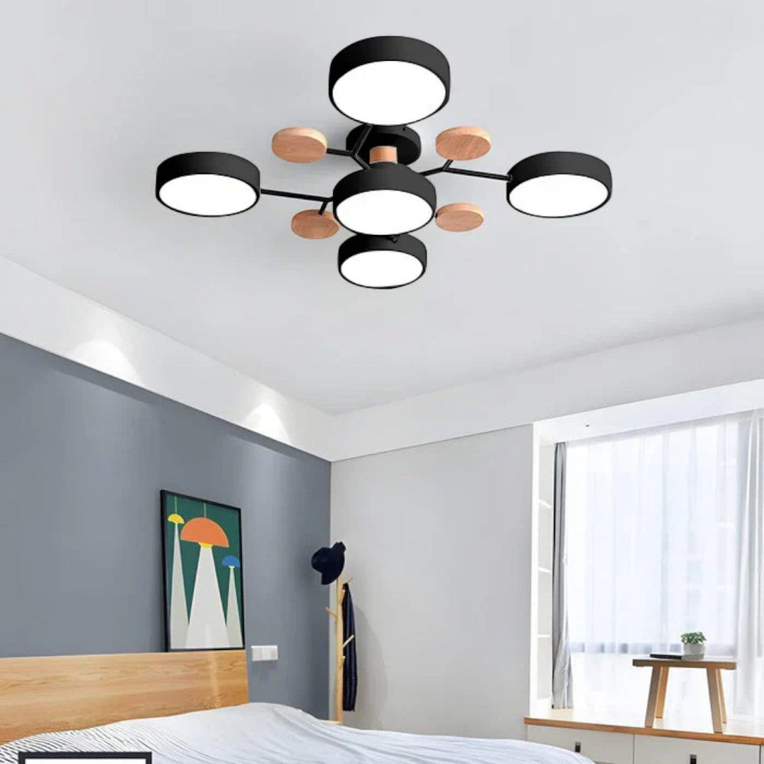 Plafonnier LED Ronde Moderne – Éclairage Puissant avec Plusieurs Points de Lumière