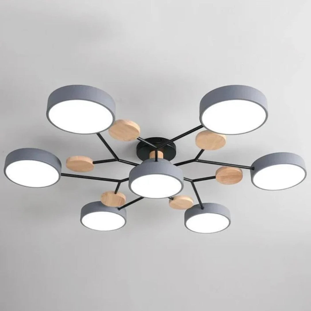 Plafonnier LED Ronde Moderne – Éclairage Puissant avec Plusieurs Points de Lumière