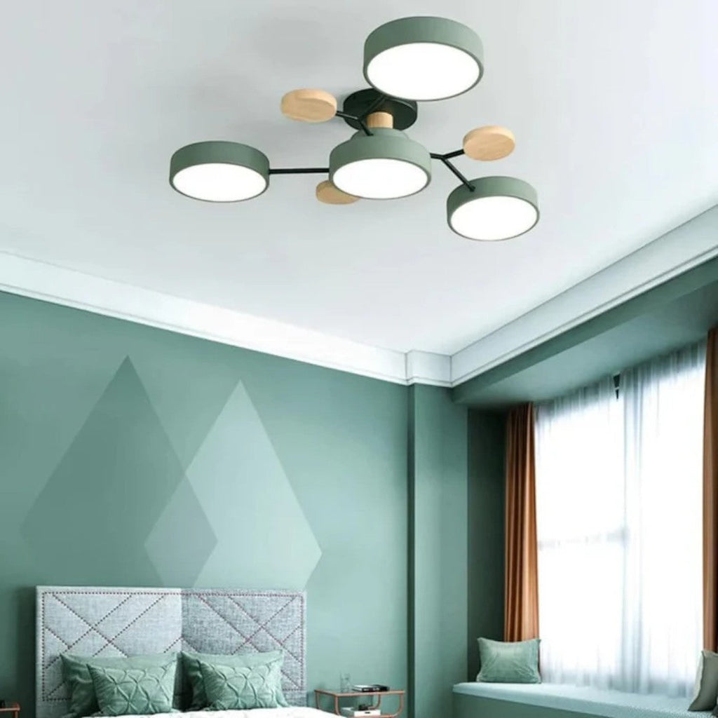 Plafonnier LED Ronde Moderne – Éclairage Puissant avec Plusieurs Points de Lumière