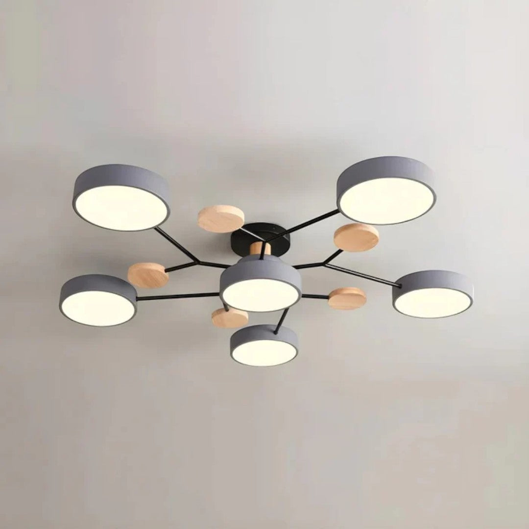 Plafonnier LED Ronde Moderne – Éclairage Puissant avec Plusieurs Points de Lumière