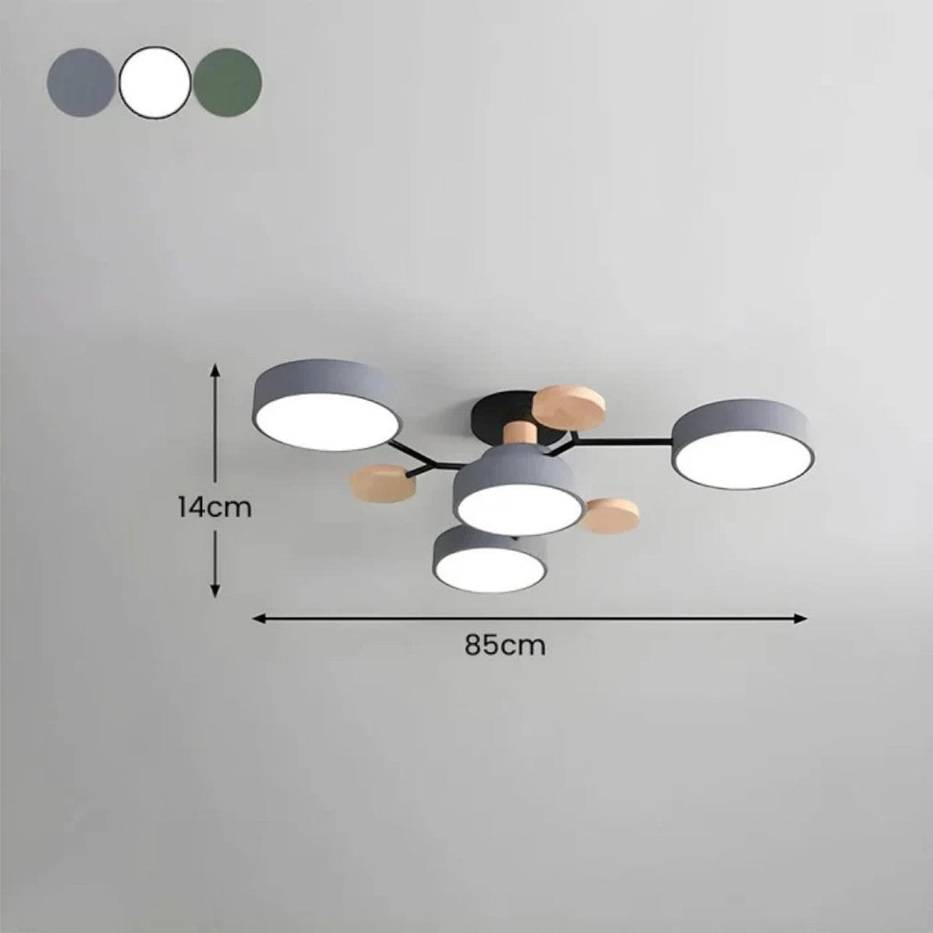 Plafonnier LED Ronde Moderne – Éclairage Puissant avec Plusieurs Points de Lumière
