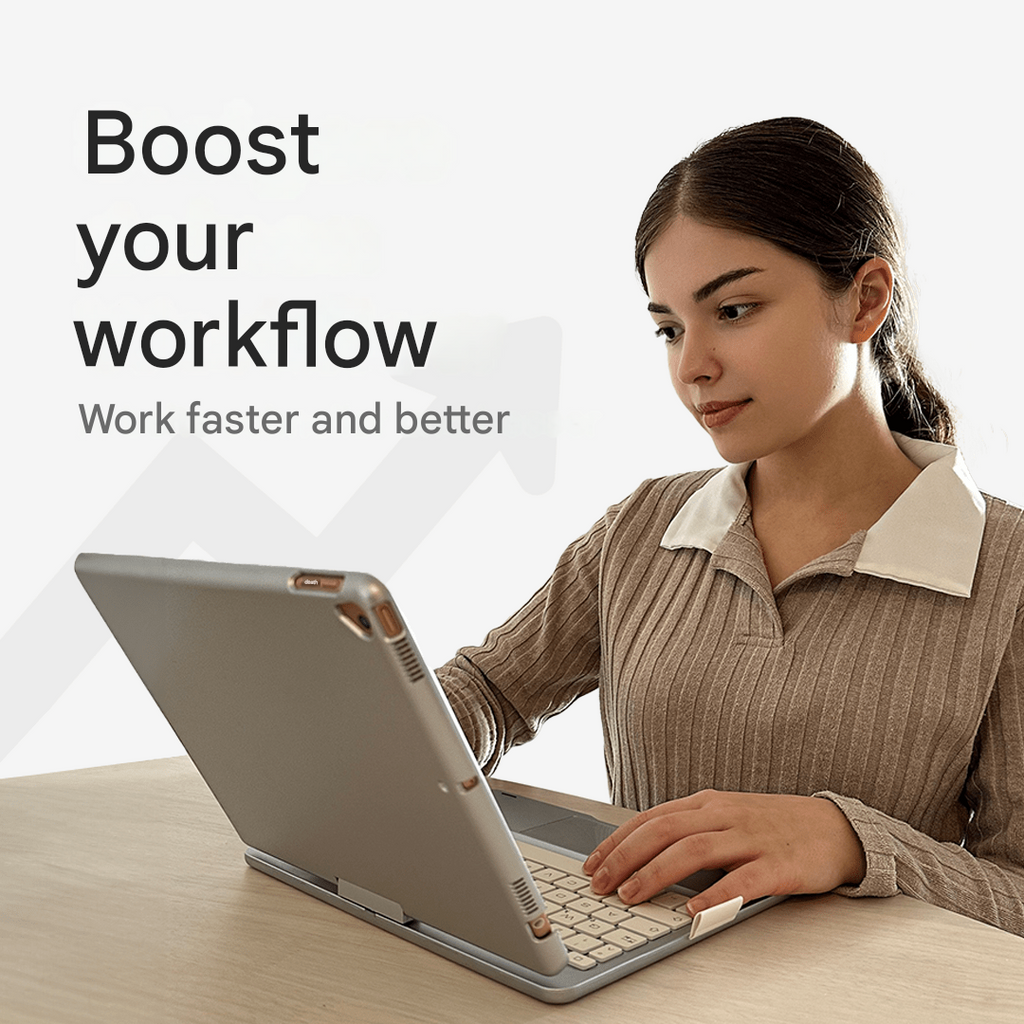 Clavier sans fil rotatif à 360° - Housse KeySpin