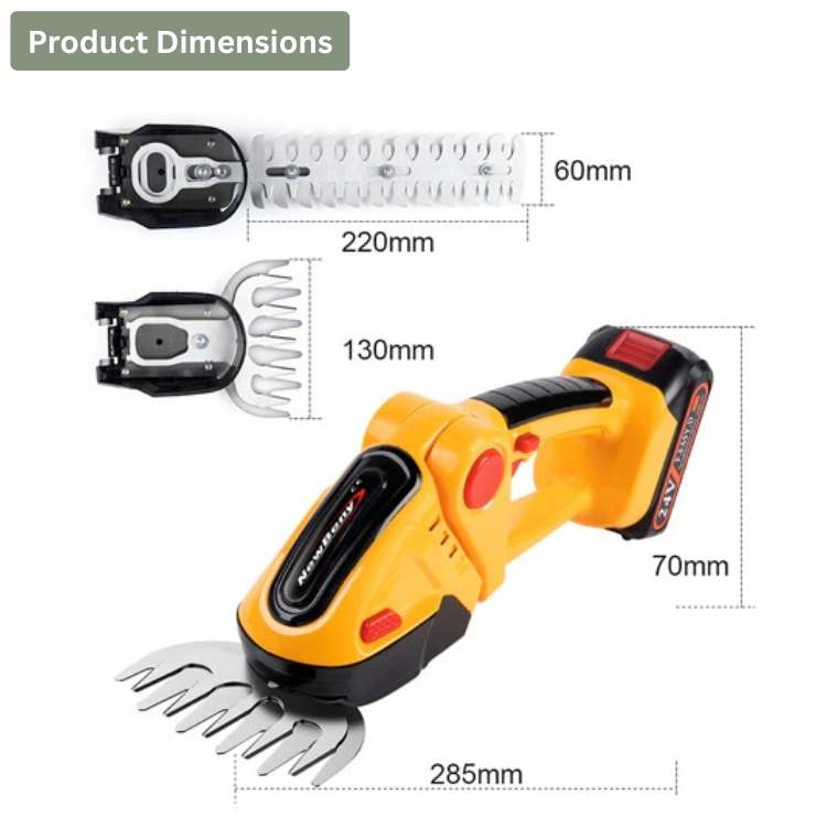 Taille-haie et taille-buissons sans fil 2-en-1 professionnel