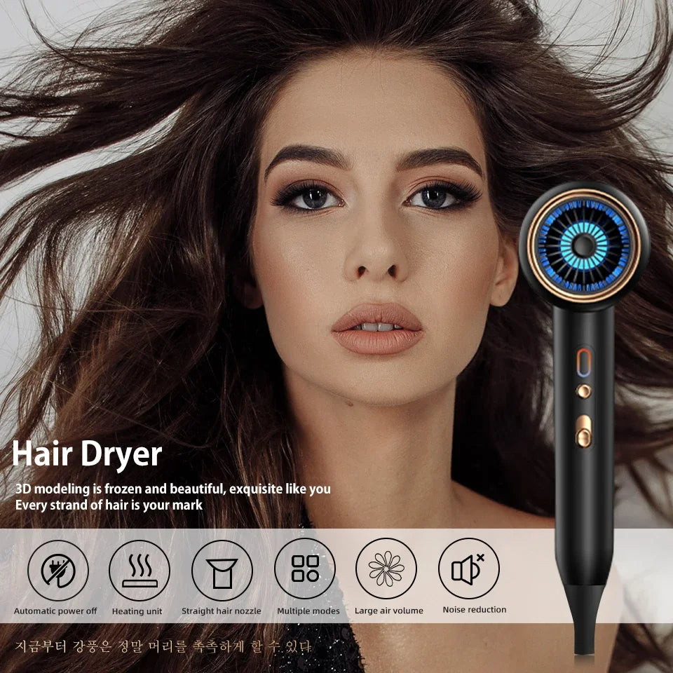 SÈCHE-CHEVEUX PROFESSIONNEL 2400W AVEC AIR FROID ET CHAUD - IONS NÉGATIFS - SÈCHE-CHEVEUX PUISSANT POUR DES RÉSULTATS DE SALON