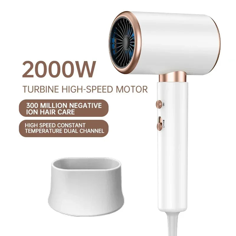 SÈCHE-CHEVEUX PROFESSIONNEL 2400W AVEC AIR FROID ET CHAUD - IONS NÉGATIFS - SÈCHE-CHEVEUX PUISSANT POUR DES RÉSULTATS DE SALON