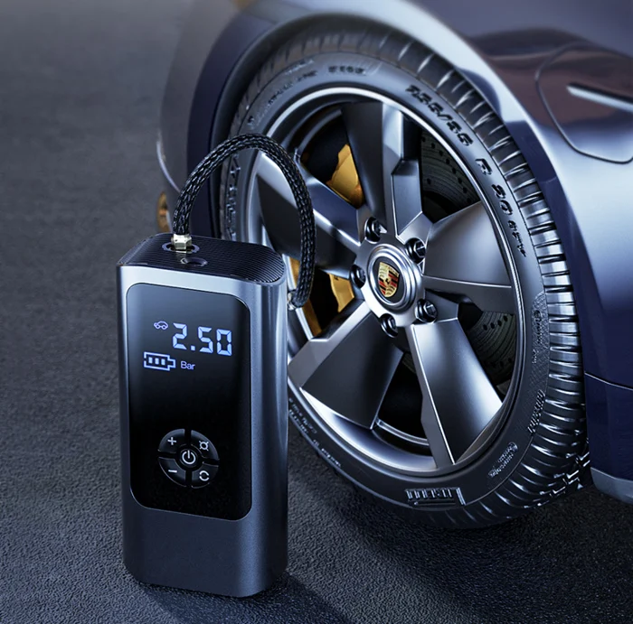 Skanto | PowerPump Compresseur à Air Sans Fil – Pompe à Pneus 150 PSI avec Écran Numérique & LED