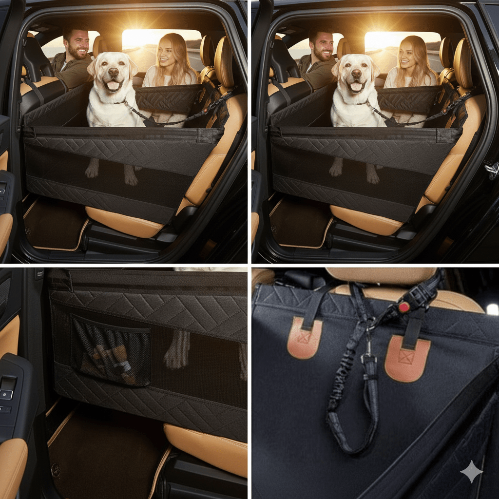 Skanto | PUPPPROTECTOR Plus – Tapis de siège auto imperméable en mousse à mémoire pour chiens
