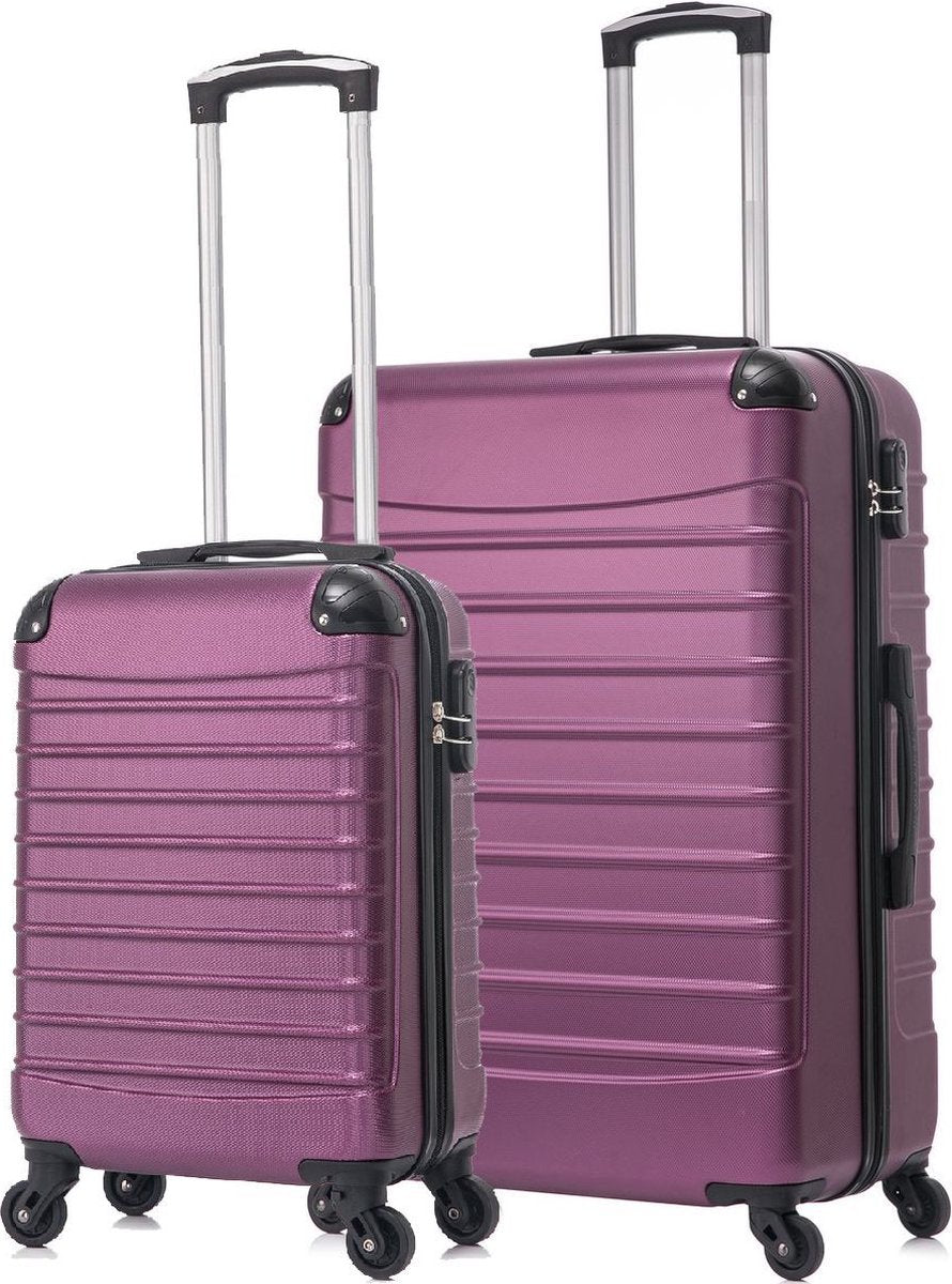 Ensemble de Valises Rigides Violet en 2 Pièces pour Voyage