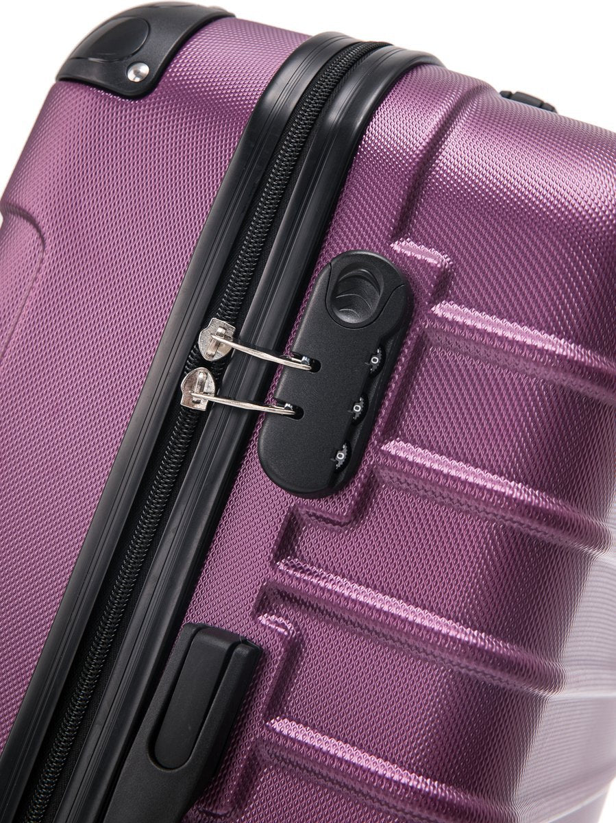 Ensemble de Valises Rigides Violet en 2 Pièces pour Voyage