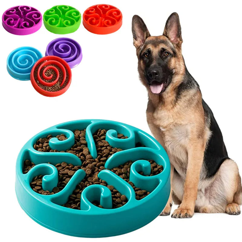 Bol pour Chien Anti-Renversement avec Nourrissage Lent pour des Repas Amusants