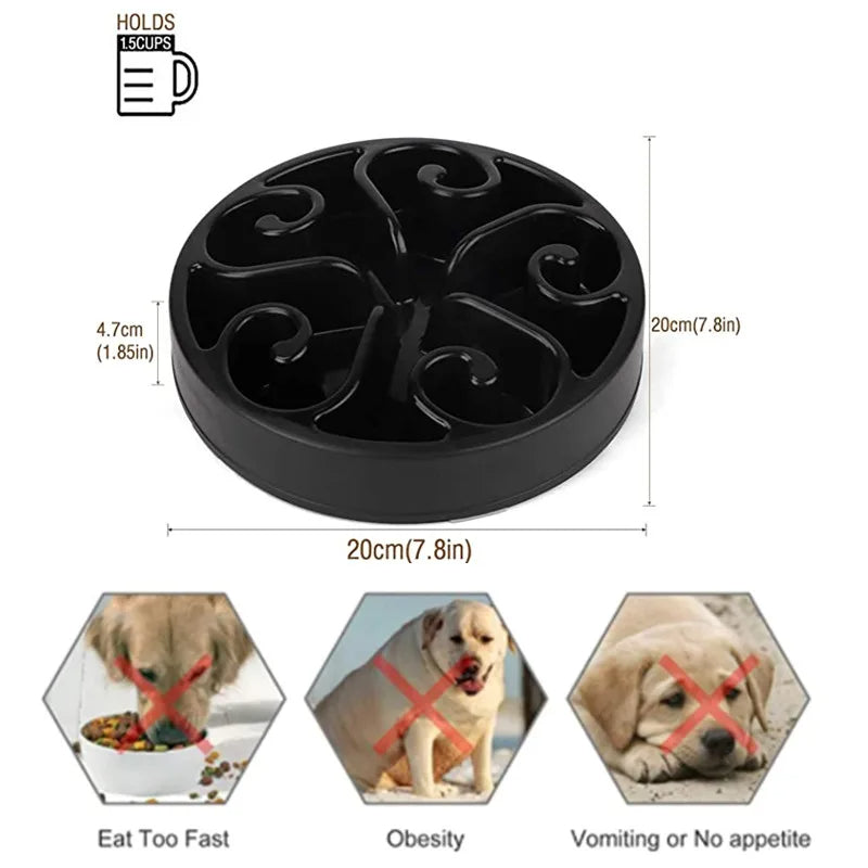 Bol pour Chien Anti-Renversement avec Nourrissage Lent pour des Repas Amusants