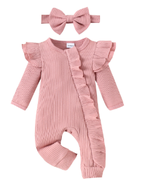 Sofie Ruffle Babypak – Combinaison Douce avec Détails Ludiques