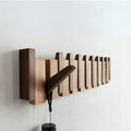 Porte-manteau élégant en bois à fixer au mur