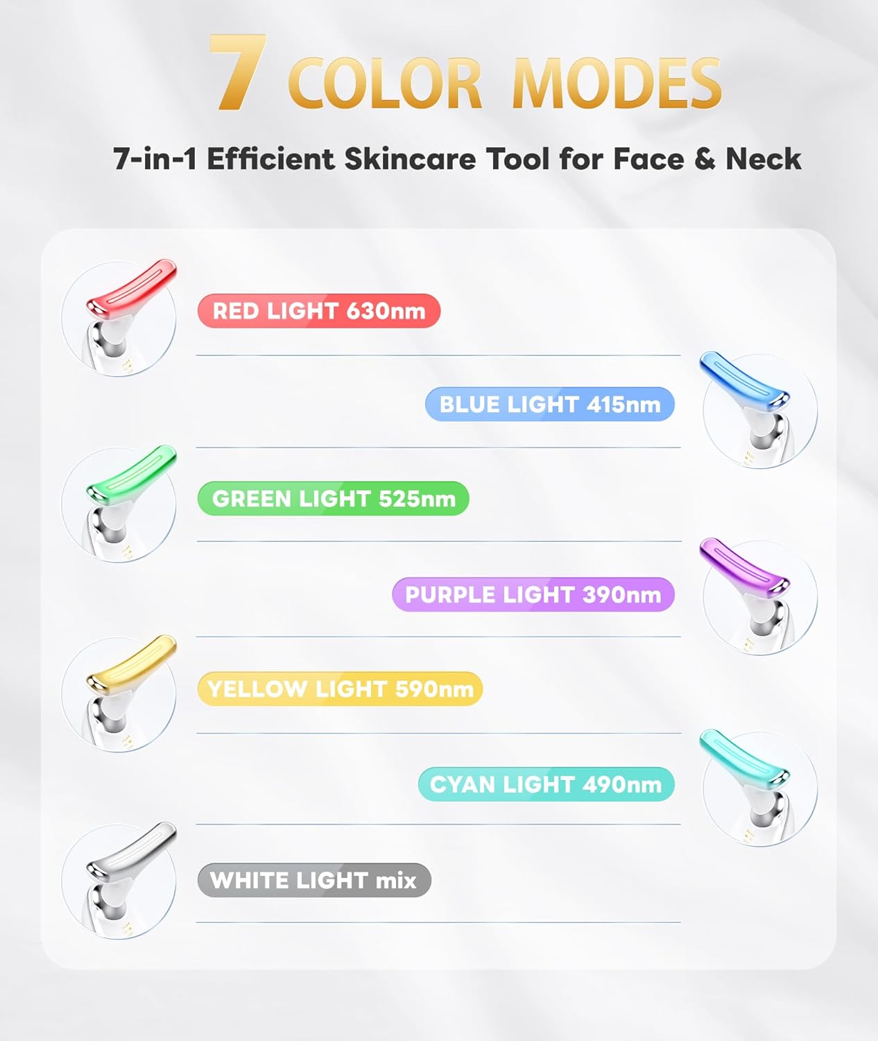 RadiantGlow Massager Facial 7 Couleurs