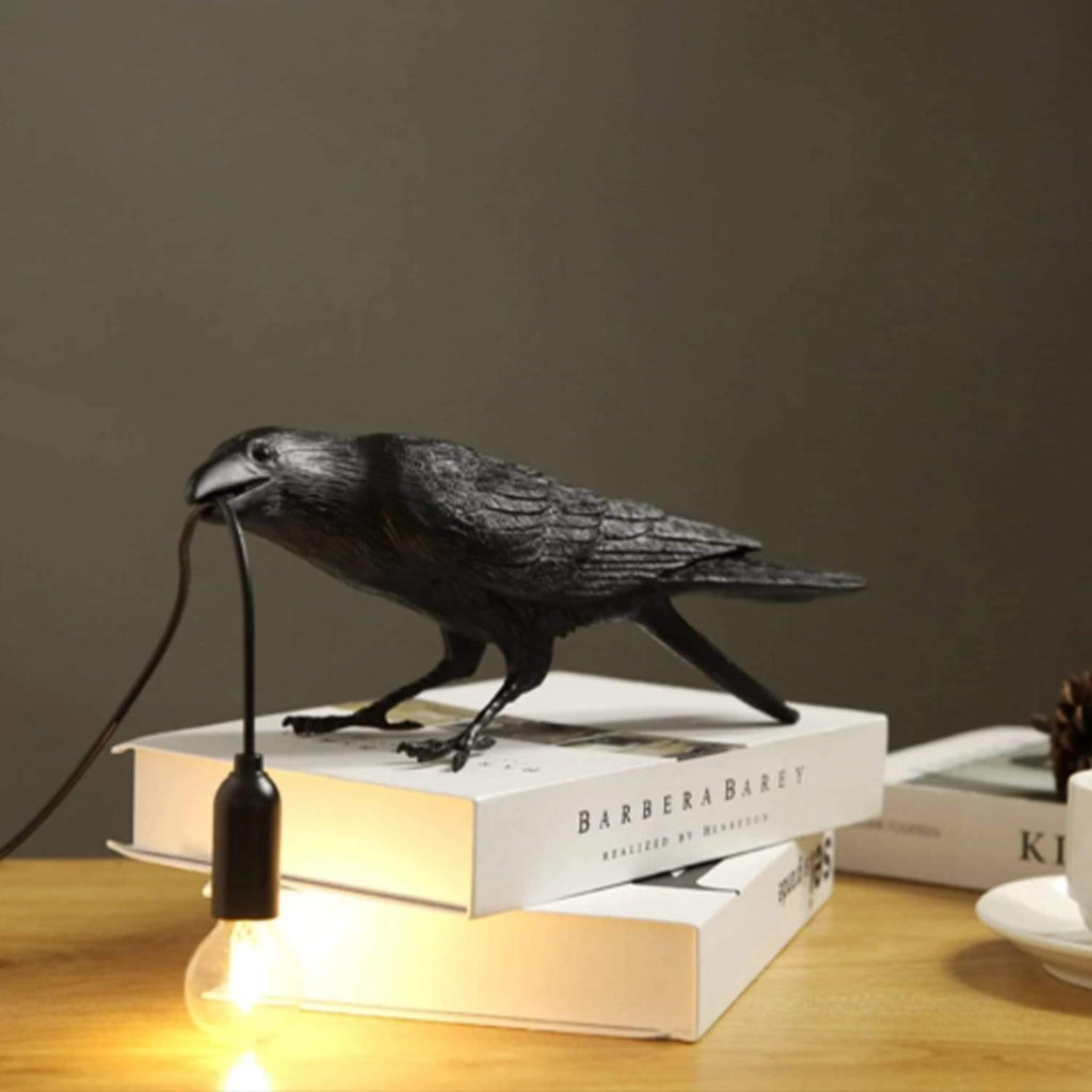 La lampe oiseau corbeau