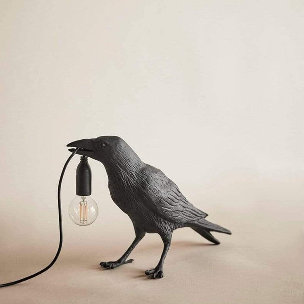 La lampe oiseau corbeau