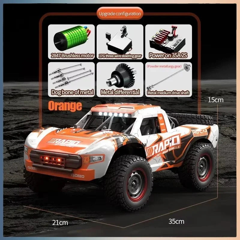 RC Monstertruck - 1:16 - 70KM/H | Moteur Sans Balais | Jouet Drift