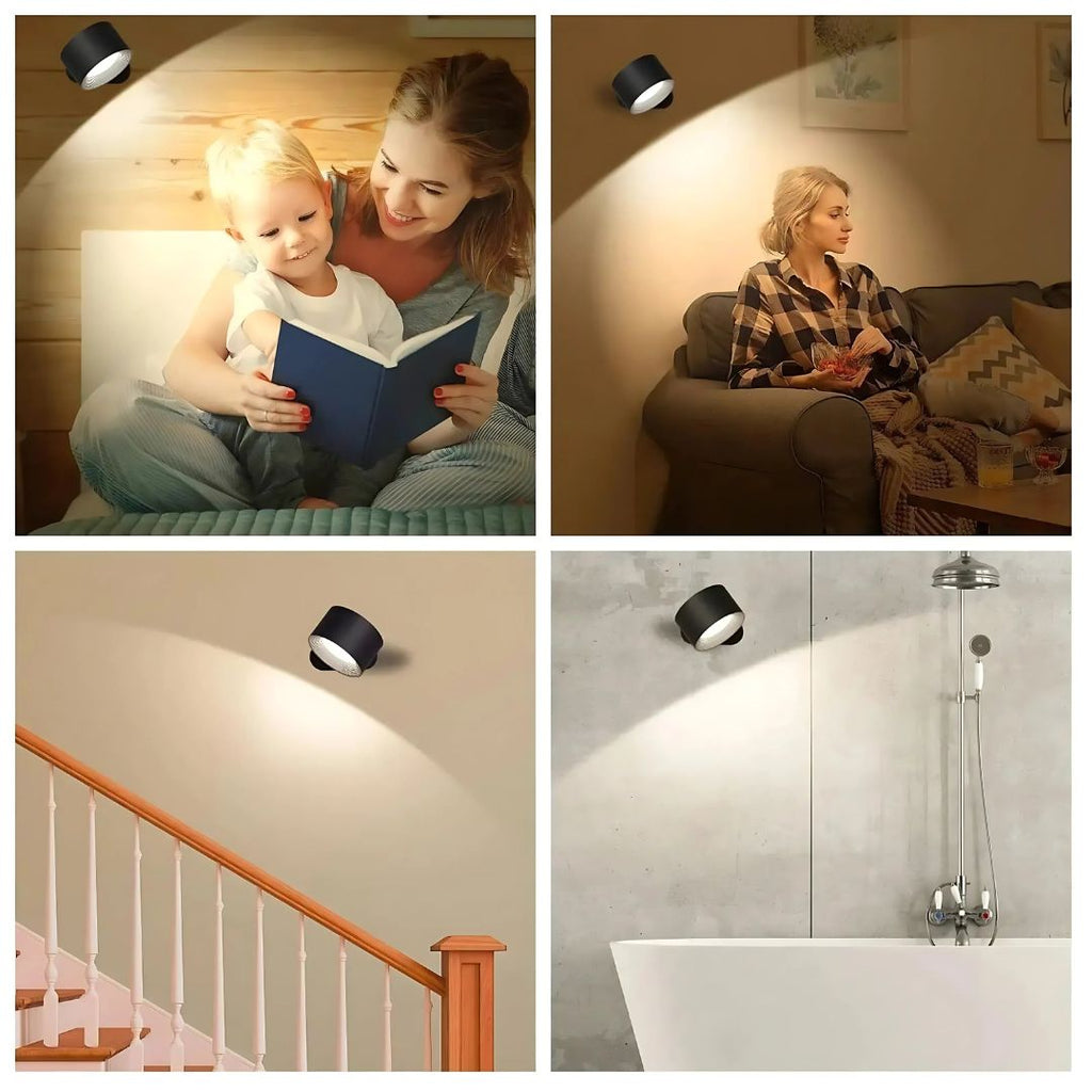 Lampe Murale Rotative Rechargeable 360° Polyvalente