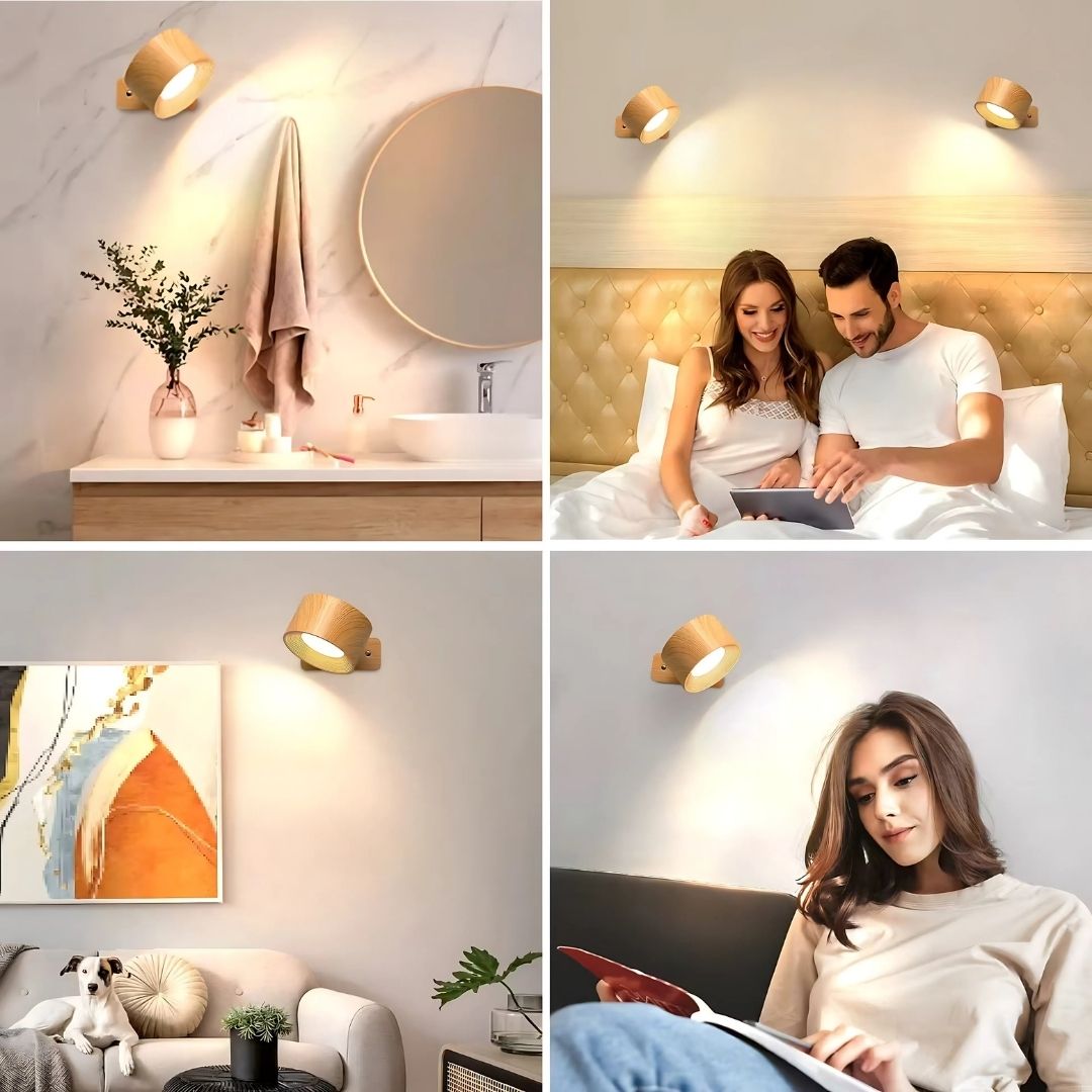 Lampe Murale Rotative Rechargeable 360° Polyvalente