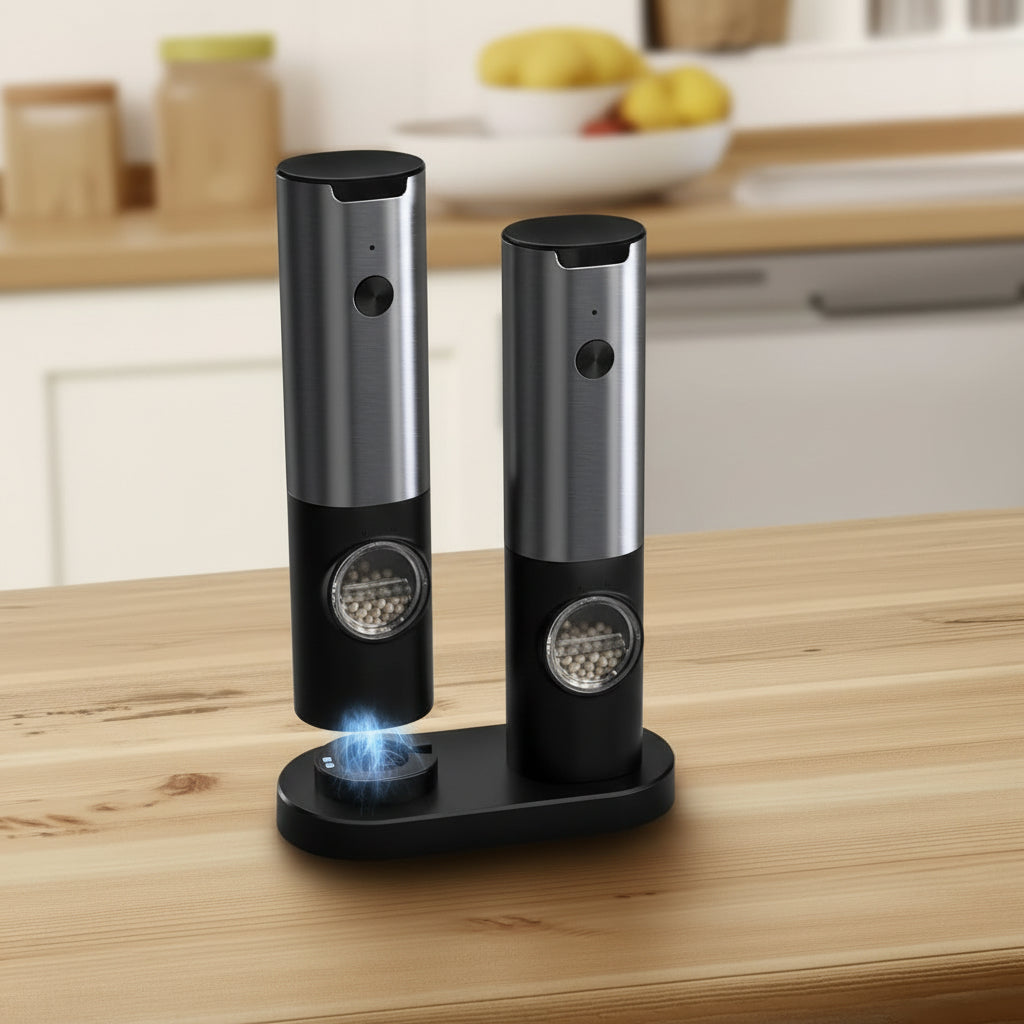 SPICEFLOW – Ensemble de moulins à sel et à poivre rechargeable pour cuisines modernes