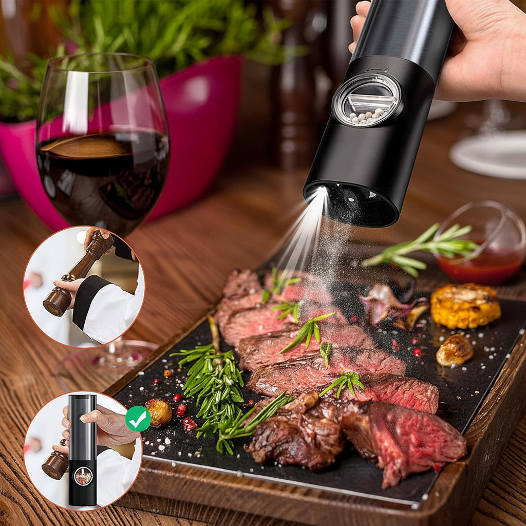 SPICEFLOW – Ensemble de moulins à sel et à poivre rechargeable pour cuisines modernes