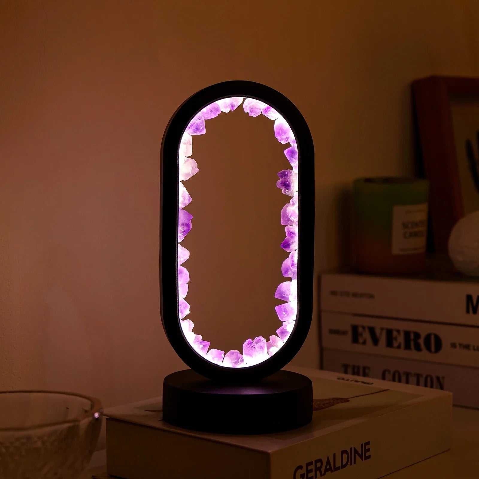 Lampe en améthyste faite à la main - Serenith