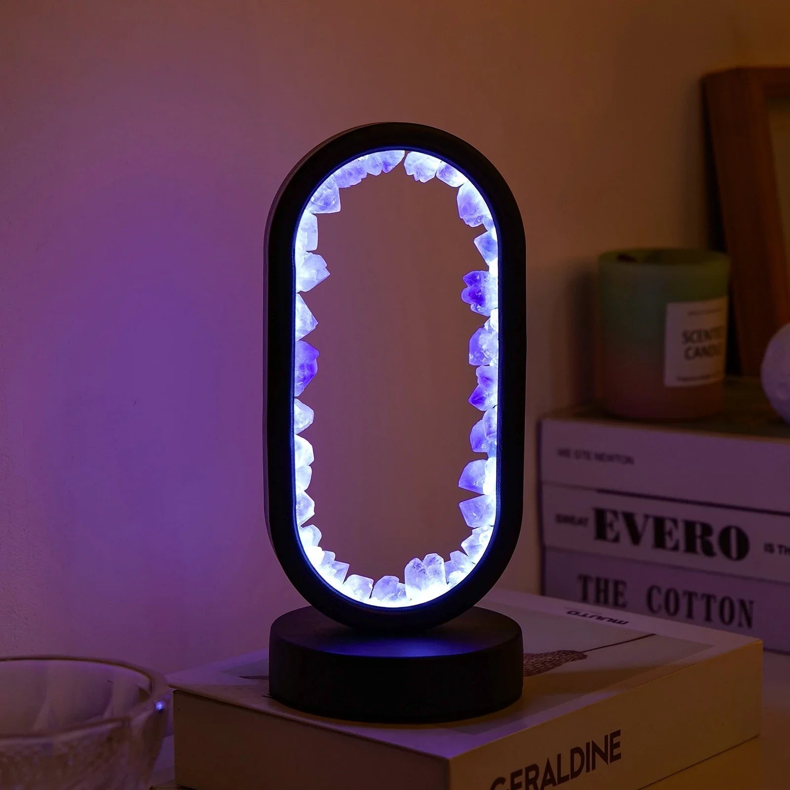 Lampe en améthyste faite à la main - Serenith