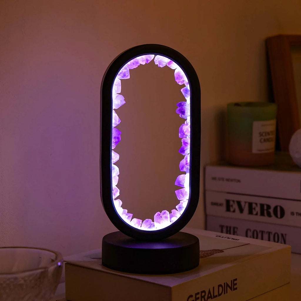 Lampe en améthyste faite à la main - Serenith