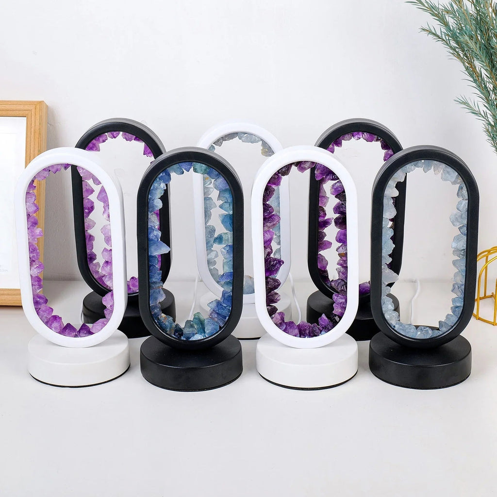 Lampe en améthyste faite à la main - Serenith