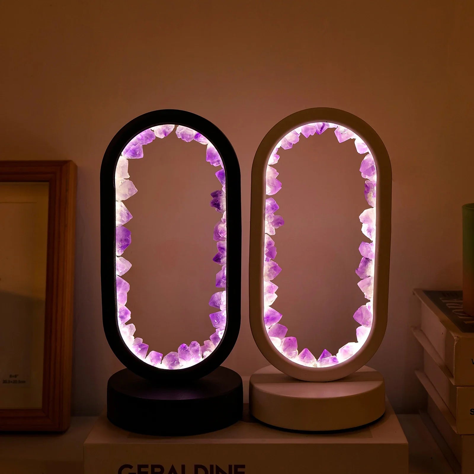 Lampe en améthyste faite à la main - Serenith