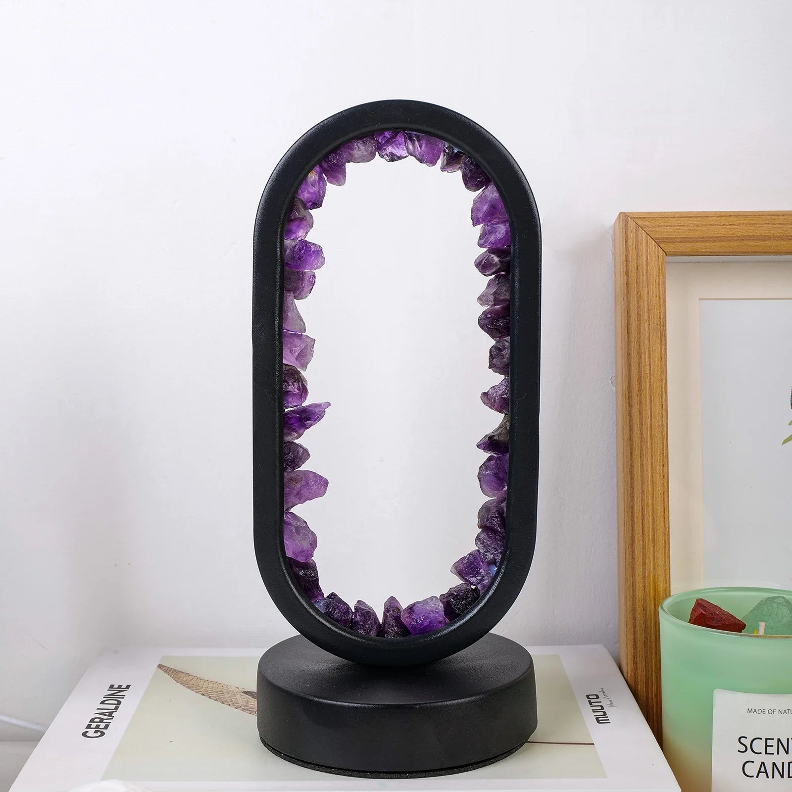 Lampe en améthyste faite à la main - Serenith