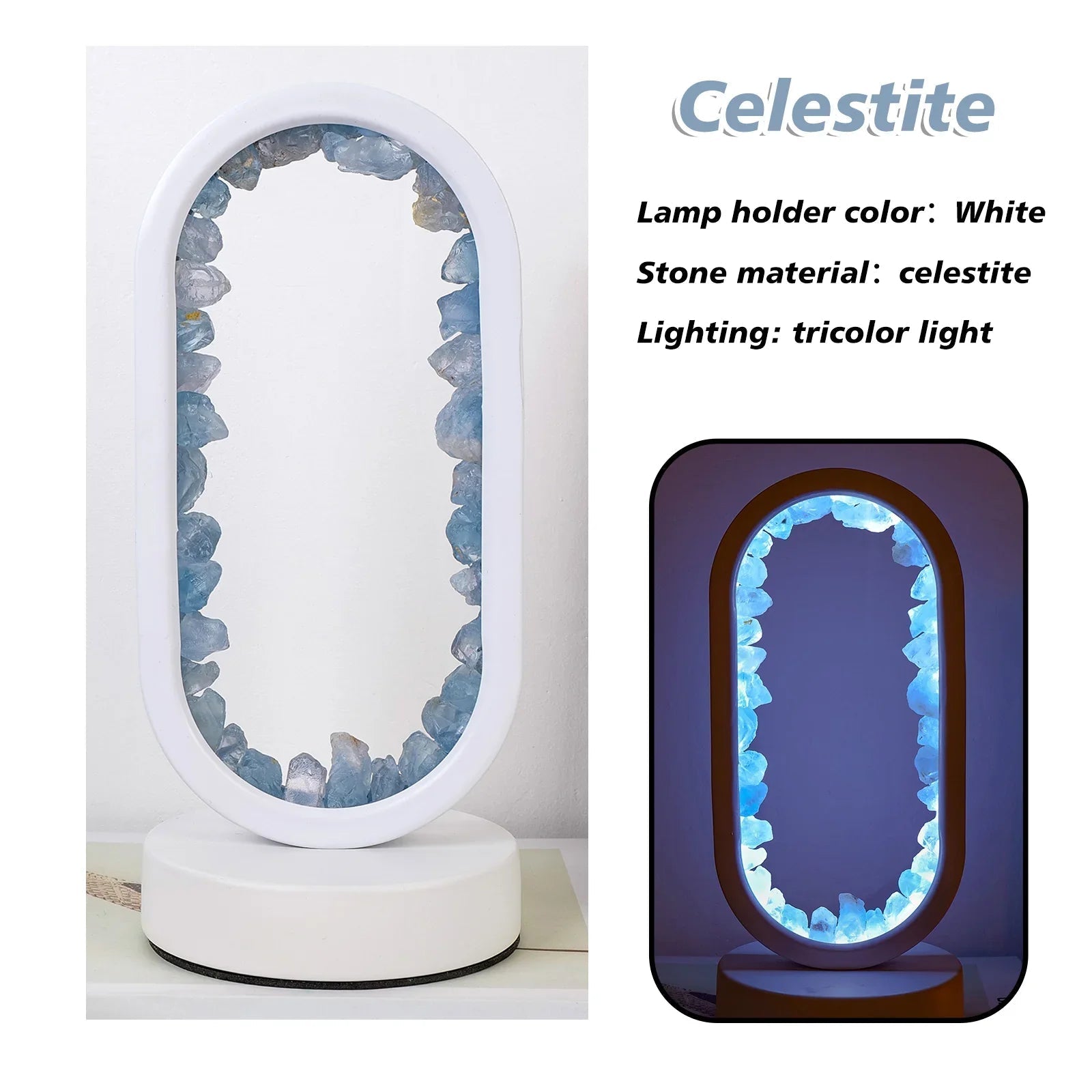 Lampe en améthyste faite à la main - Serenith