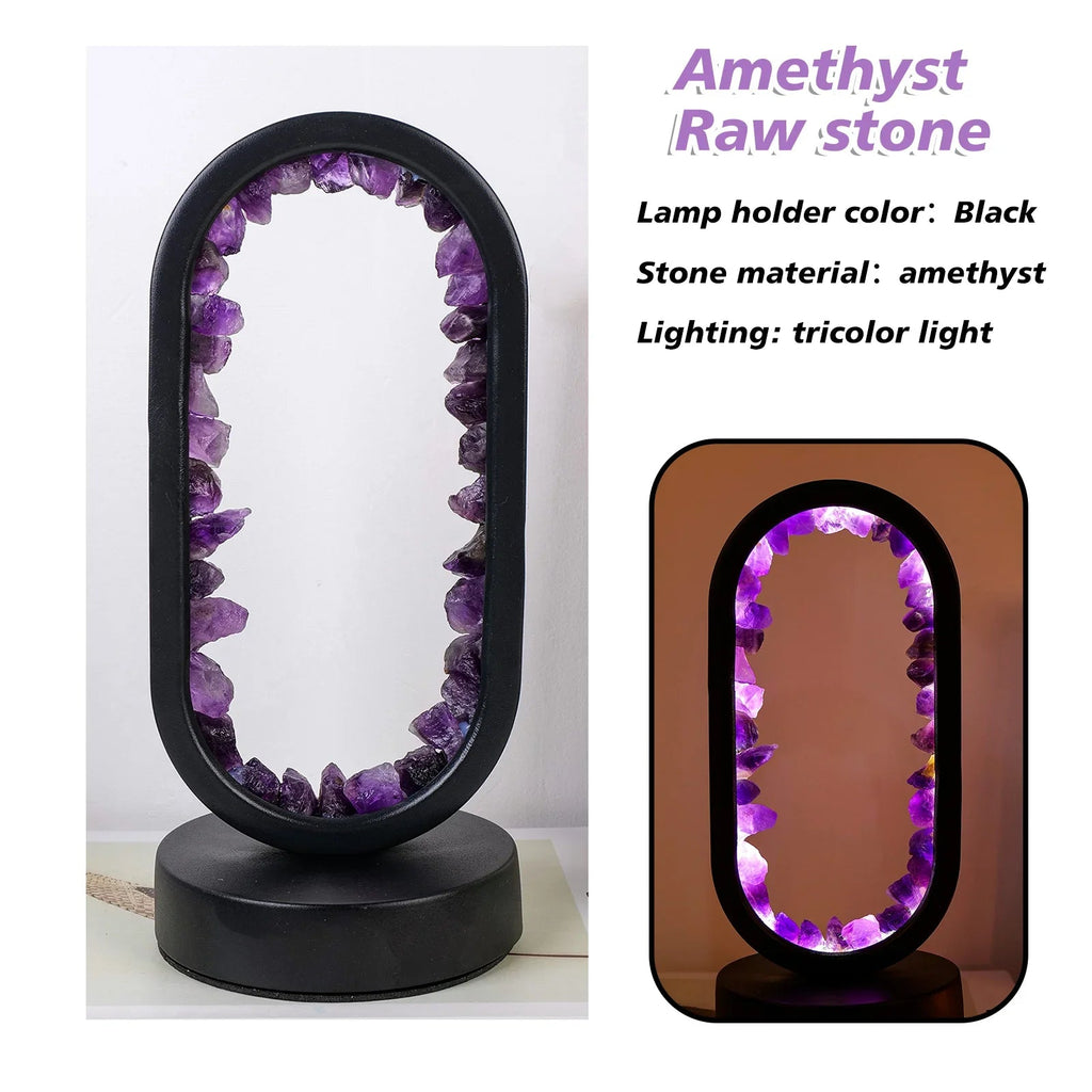 Lampe en améthyste faite à la main - Serenith