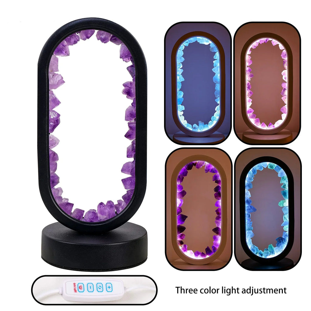 Lampe en améthyste faite à la main - Serenith