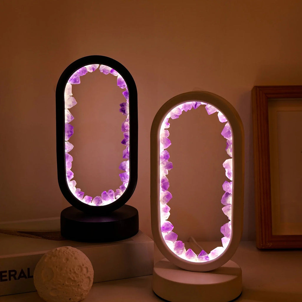 Lampe en améthyste faite à la main - Serenith