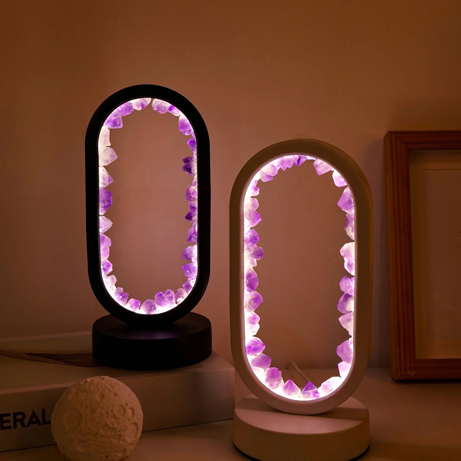 Lampe en améthyste faite à la main - Serenith