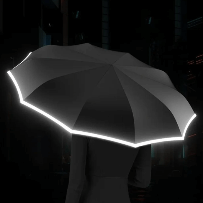 Parapluie avec réflecteurs | Résistant aux tempêtes & robuste | Schirmix