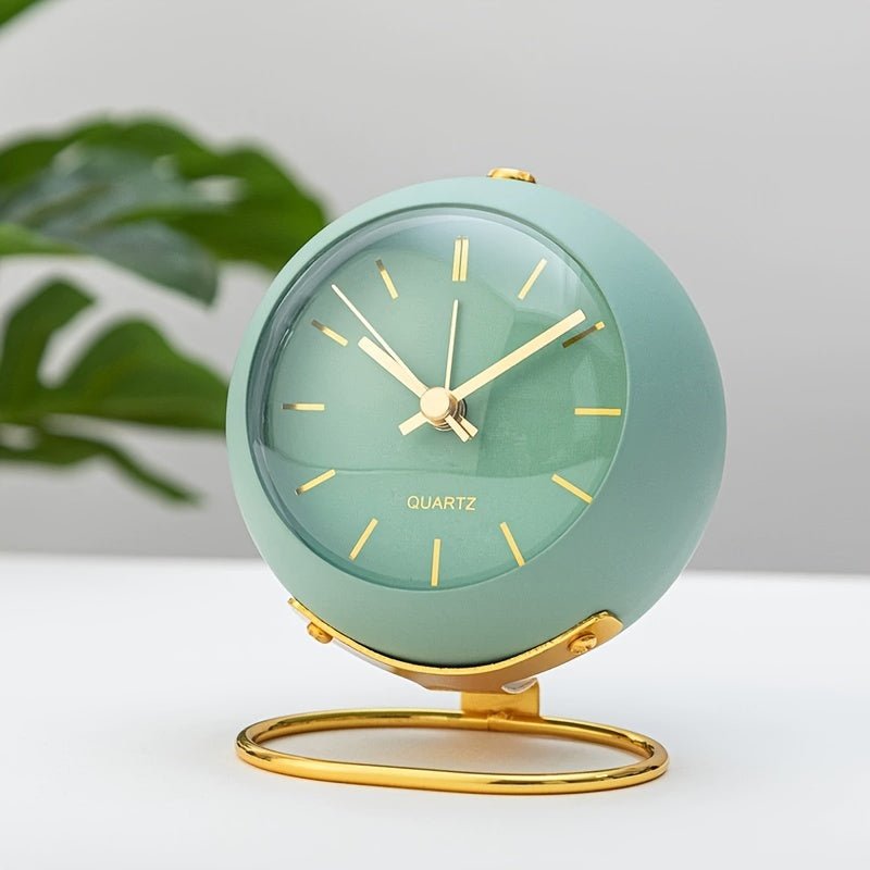 Skanto | Réveil Silencieux Retro Buzzley – Horloge Analogique Métal Vintage avec Lumière Nocturne